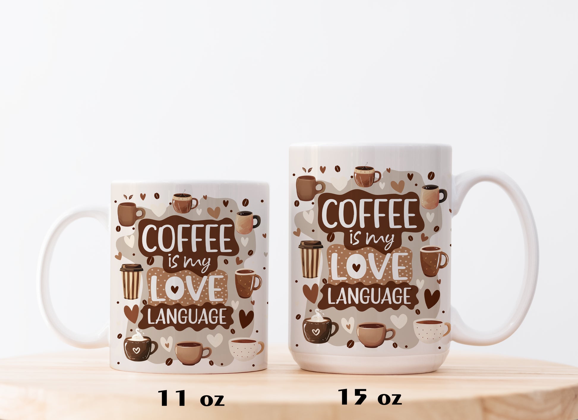Cute Coffee Lover Mug, Funny Drinkware: Sublimation Office Tea Cup