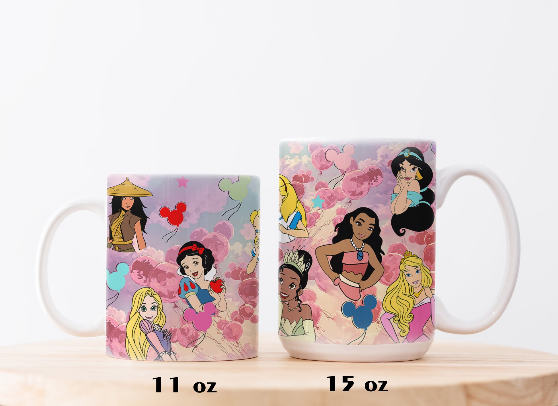Whimsical Disney Princess Mug, Perfect Gift for Fans, Sublimation Tea Cup