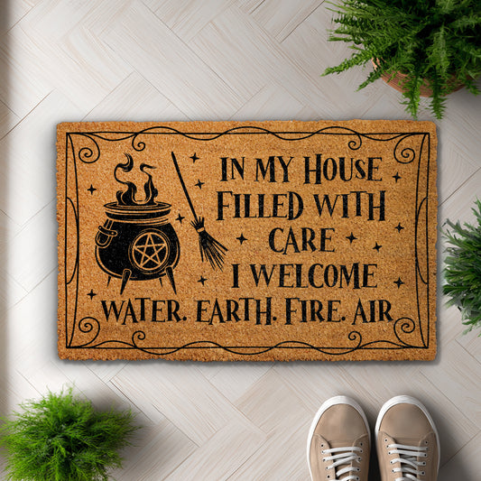 Create Magical Entryways with Witchy Doormats, Cauldron Front Porch Rug