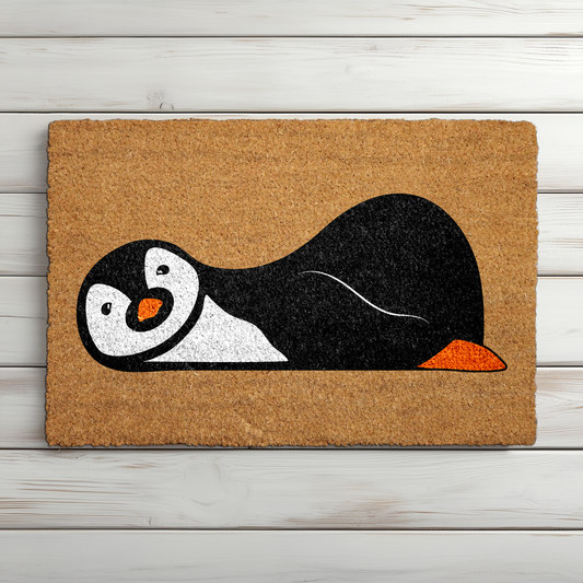 Adorable Lazy Penguin Doormat, Ideal Gift for Animal Lovers!