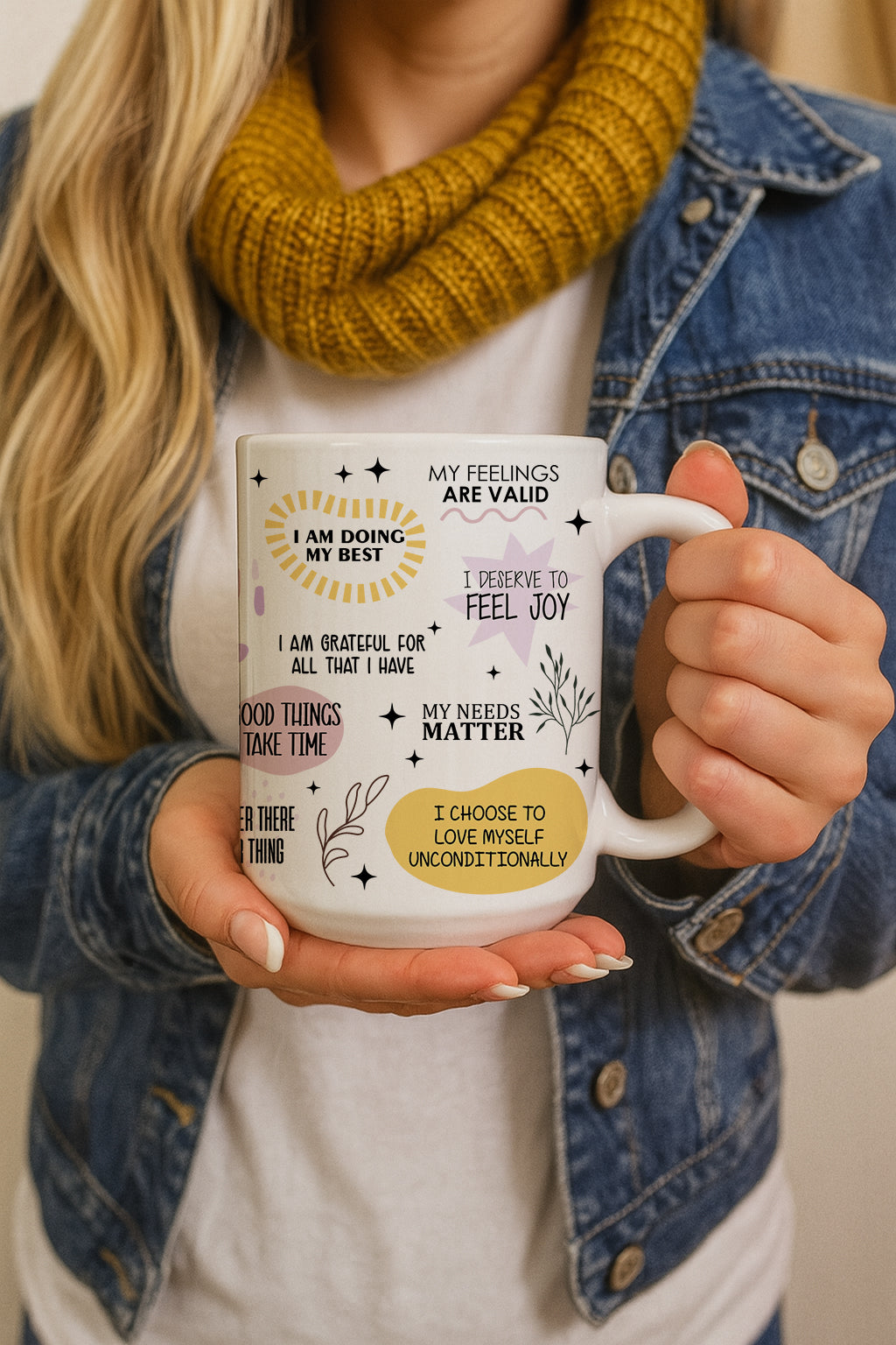 Empowering Custom Name Ceramic Mug, Motivational Quotes Coffee Cup