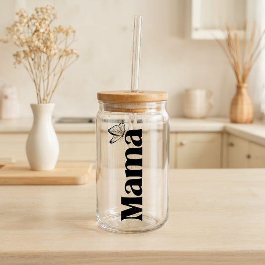 Personalized Butterfly Glass Tumbler, Perfect Mother's Day or Bridal Gift