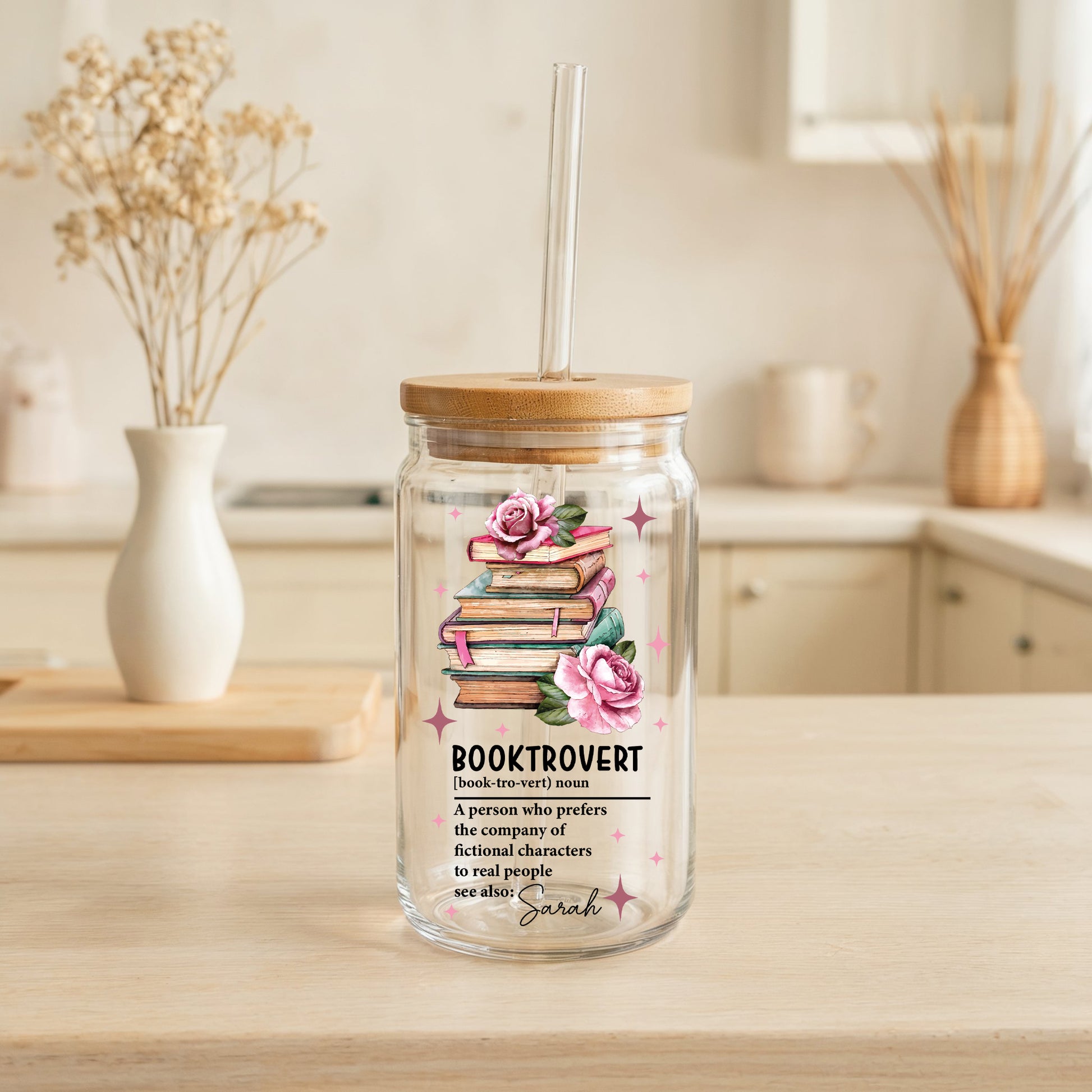Personalized Bookish Glassware: Book Lovers' Stylish Sips, Anywhere!