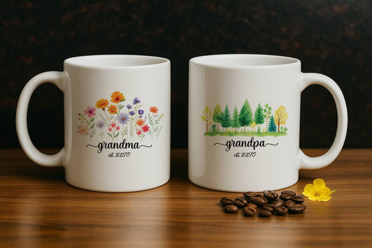 Custom Grandma Mug, Perfect Gift for New Grandparents