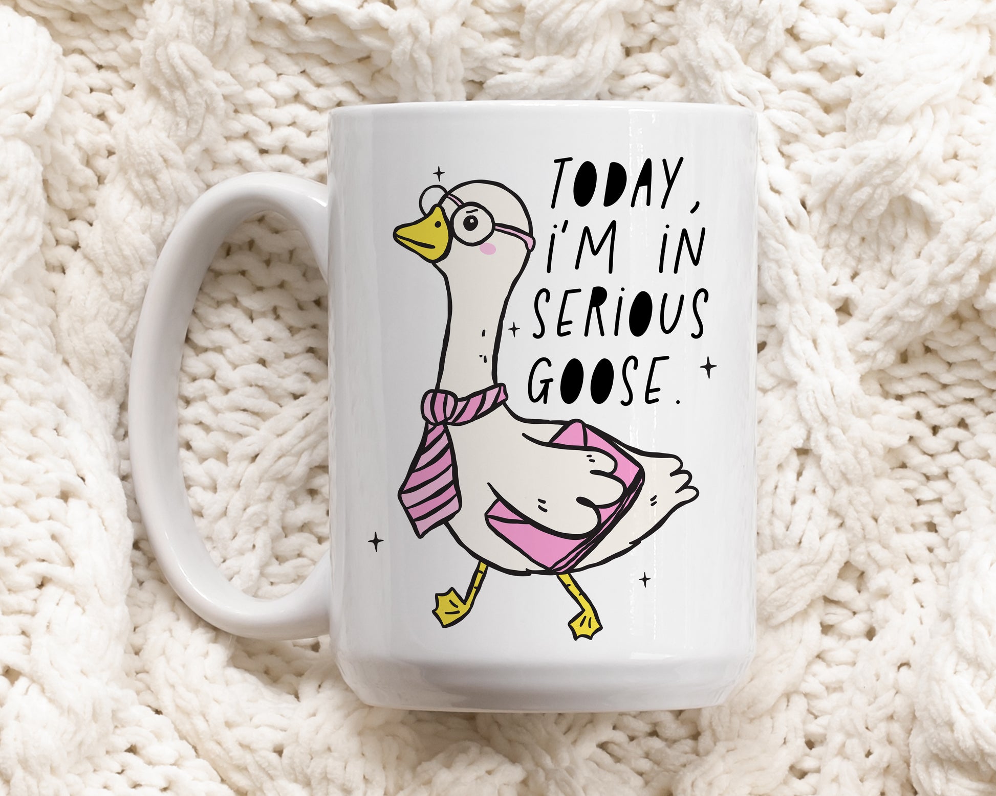 Silly Goose Mug, Cute Bird Lover Gift, Honk Humor Cup