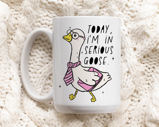 Silly Goose Mug, Cute Bird Lover Gift, Honk Humor Cup