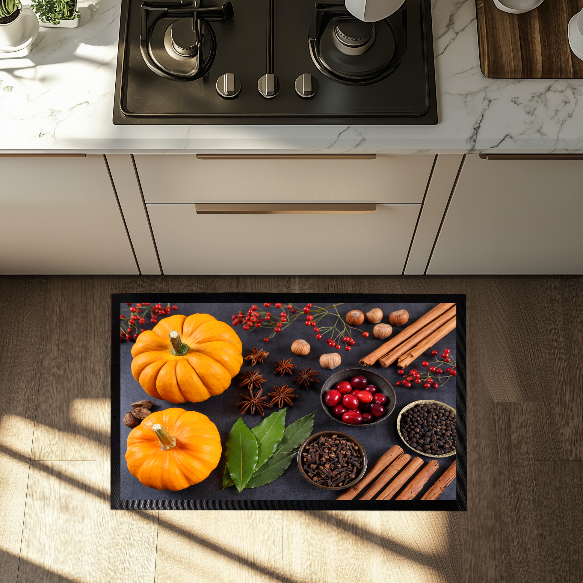 Enhance Your Kitchen with Sleek, Non-Slip Modern Floor Mat