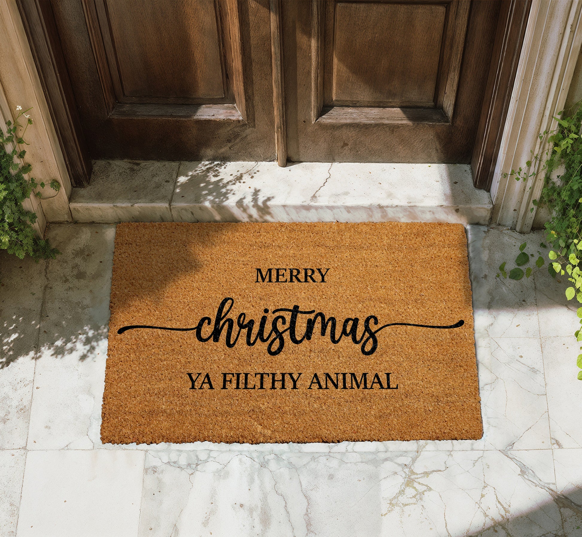 Funny Movie Quote Welcome Mat for Holiday Movie Lovers