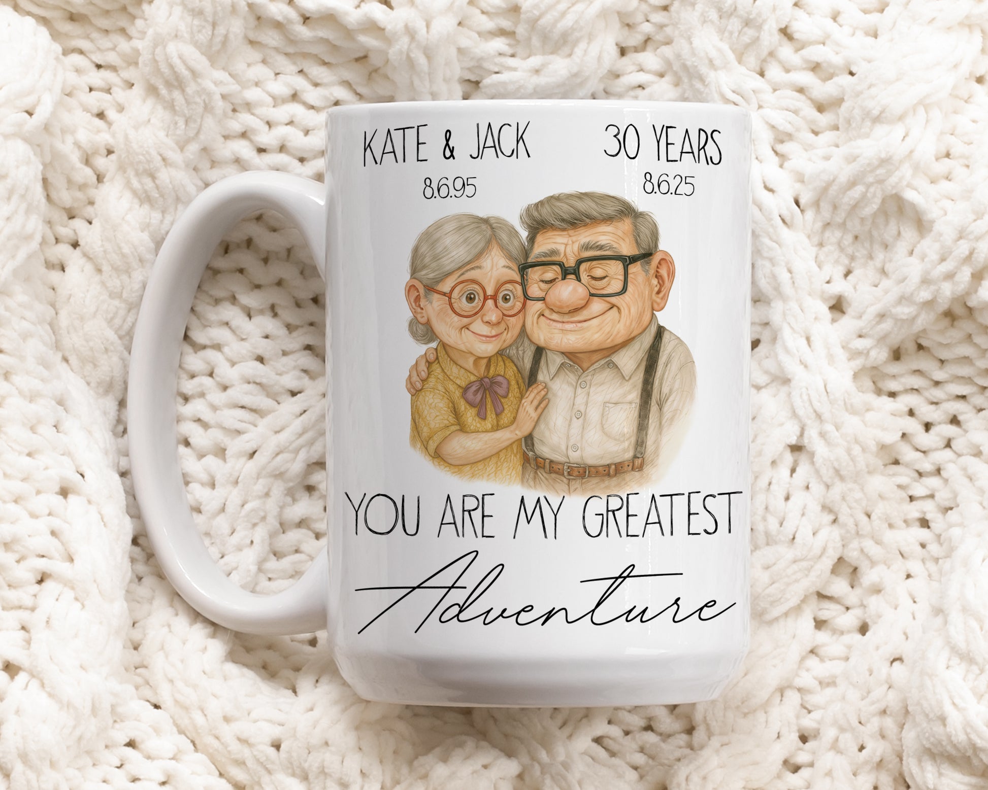 Disney Pixar Up Ceramic Tea Cup, Custom Carl And Ellie Coffee Mug