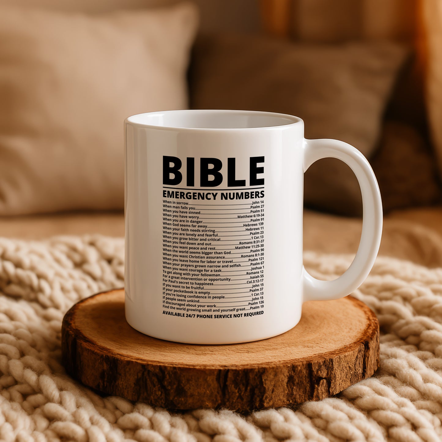 Christian Humor Ceramic Mug, Funny Bible Verses Theme Drinkware