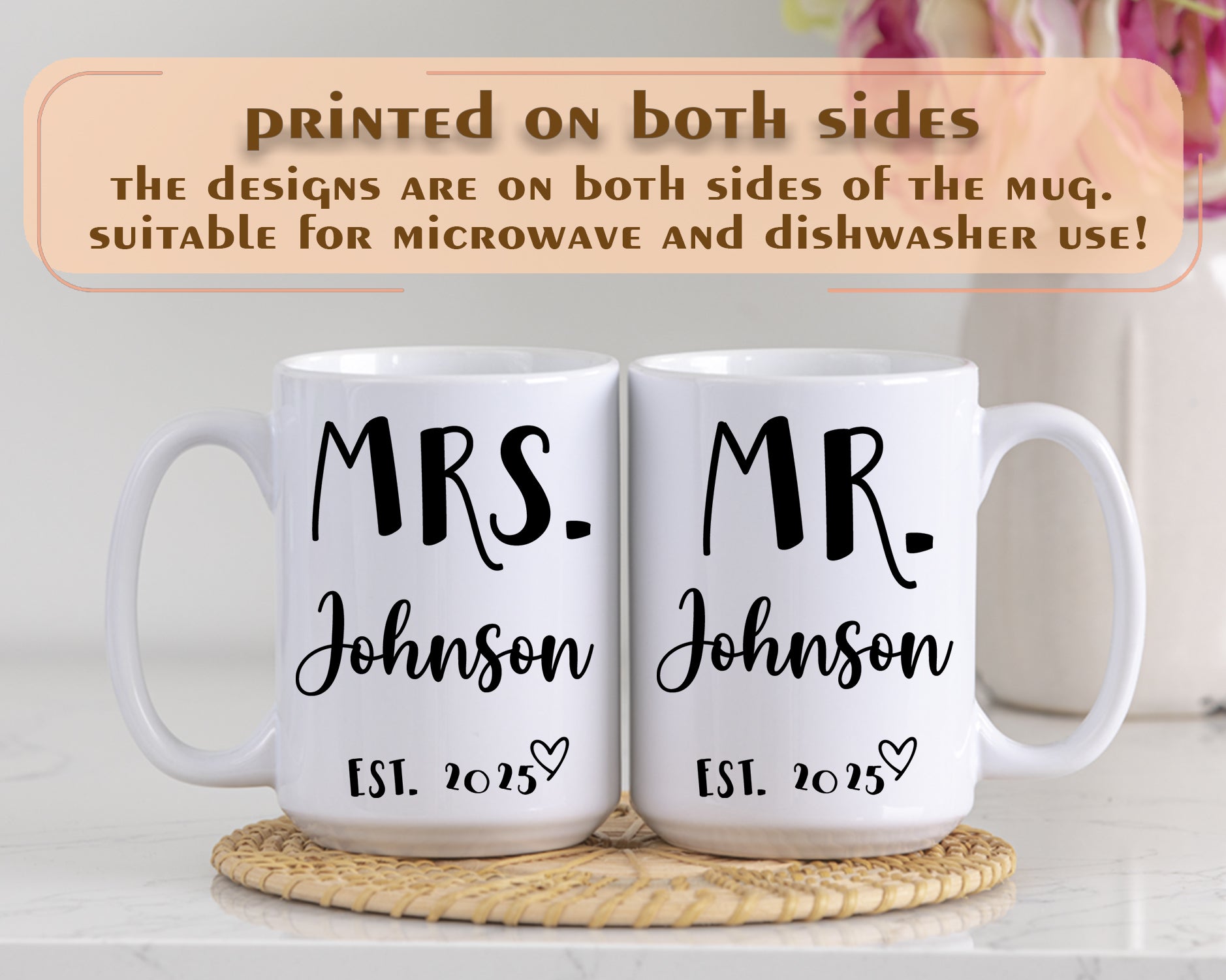 Custom Wife Tea Cup, Personalized Wedding Mug - Perfect Gift!