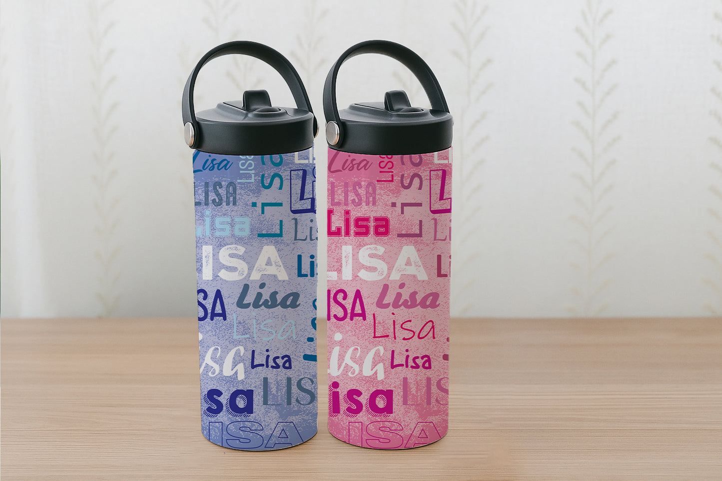 Personalize Your Steel Gym Bottle, Colorful Tumbler, BFF Matching Gift