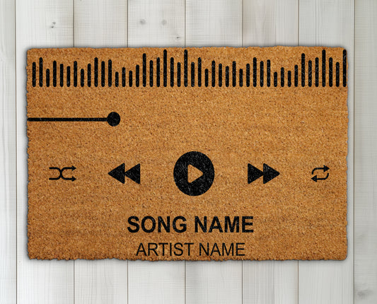 Personalized Music Doormat: Welcome Music Lovers with Custom Song, Artist
