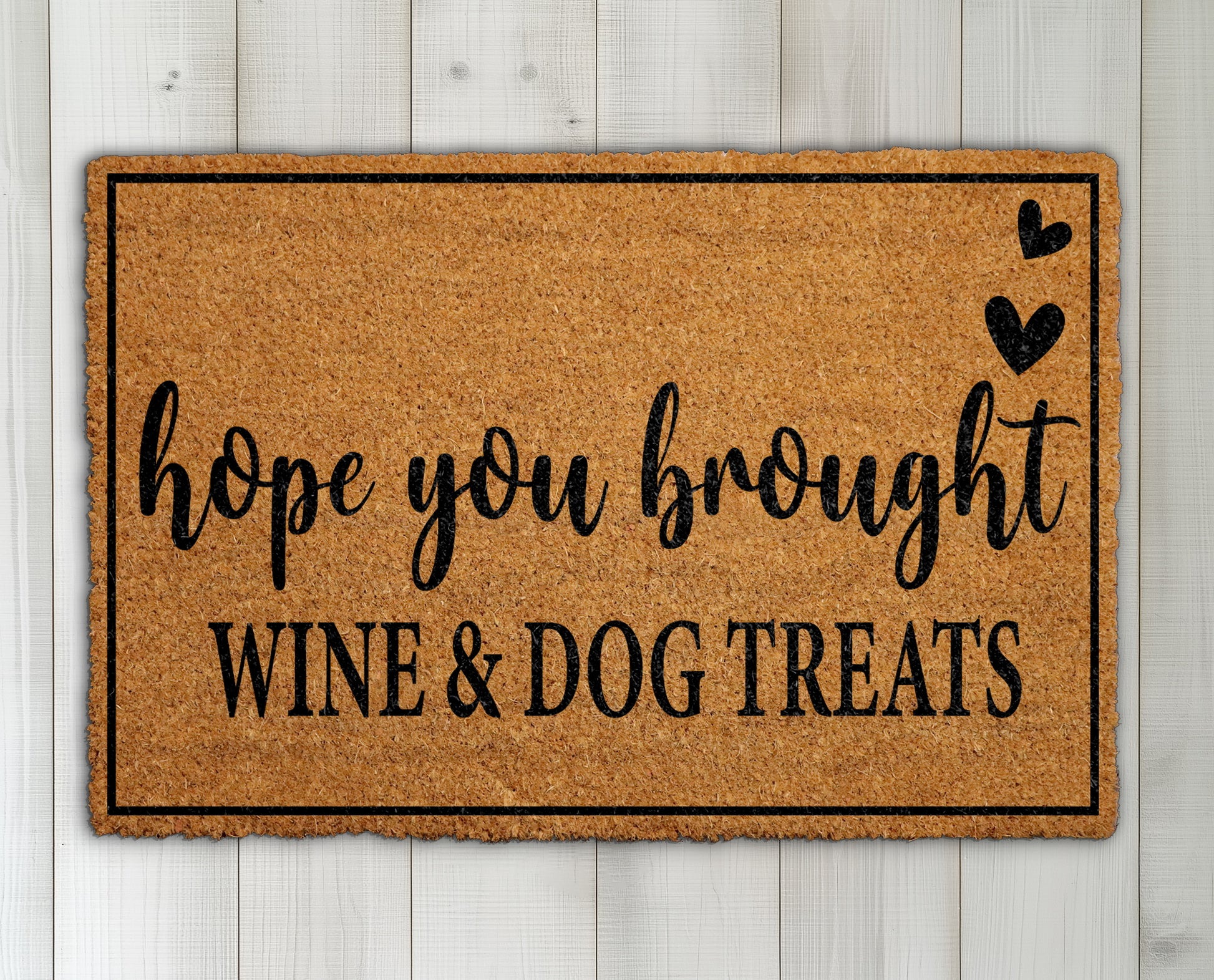 Wine, Dogs, Humor: Welcome Guests with This Fun Doormat!
