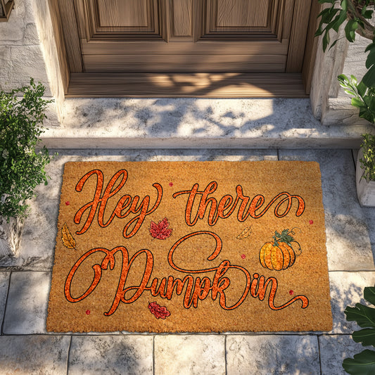 Cozy Fall Welcome Mat, Cute Pumpkin Decor, Harvest Housewarming Gift