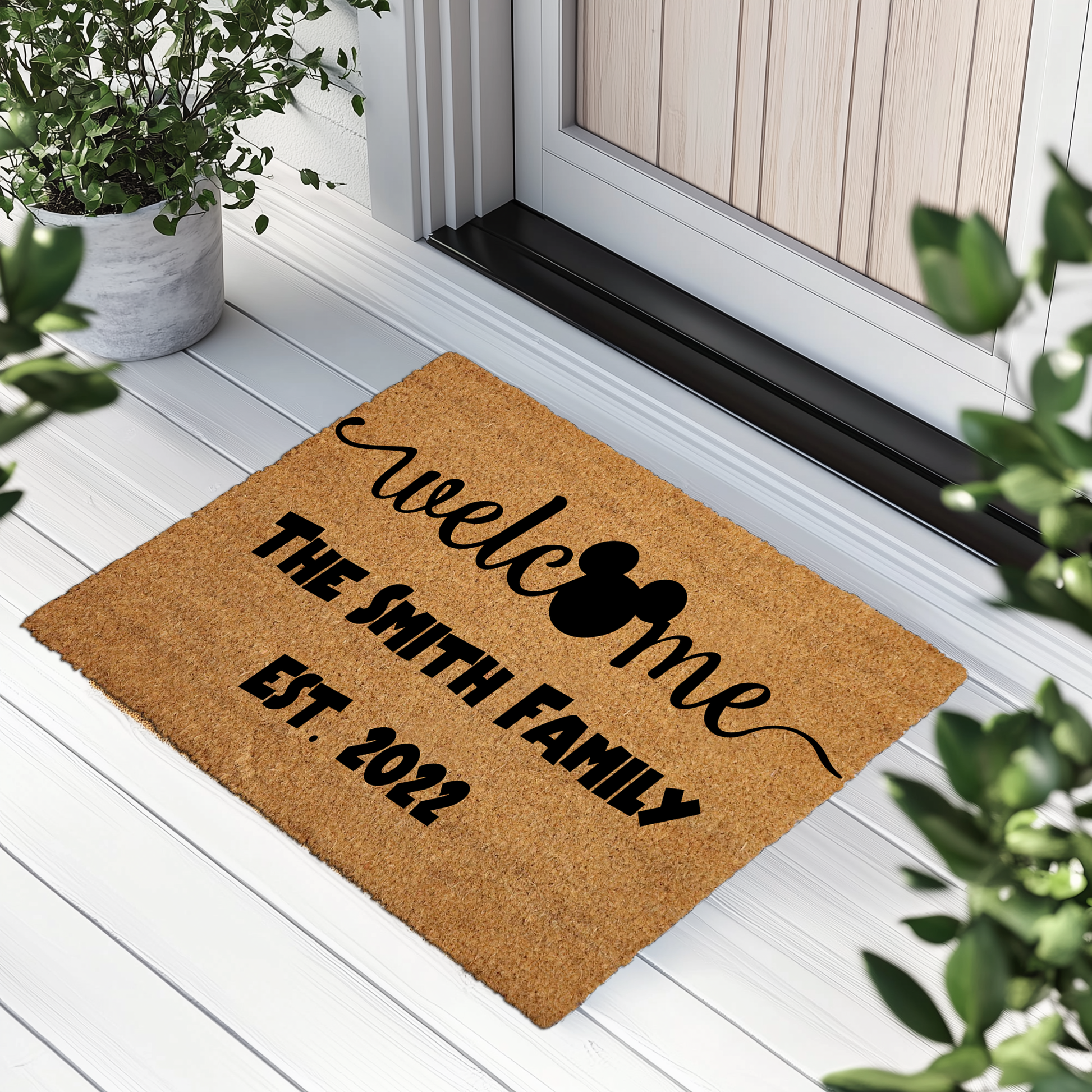 Mickey Themed Funny Doormat, Custom Entryway Floor Rug, New Home Decor