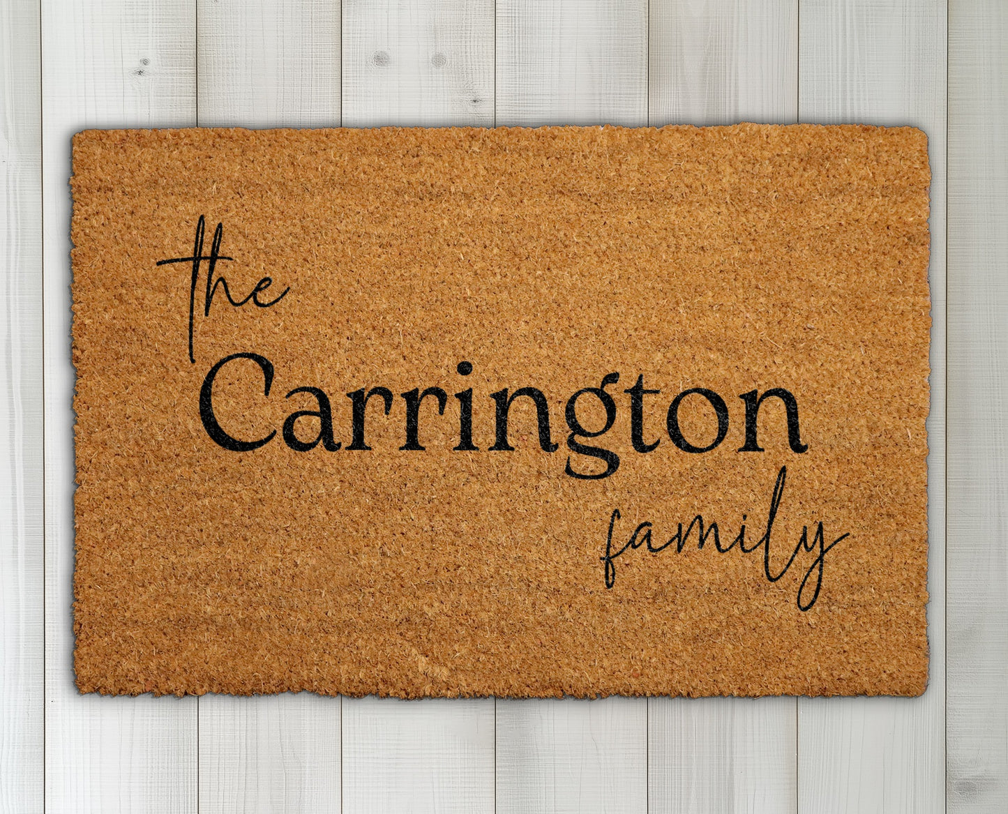 Custom Family Name Doormat, Housewarming Gift for Modern Home