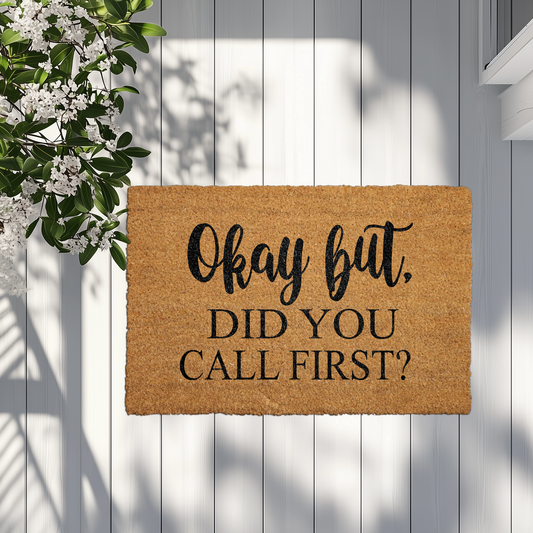 Sarcastic Coir Doormat: Funny, Humorous Arrow Design for New Home