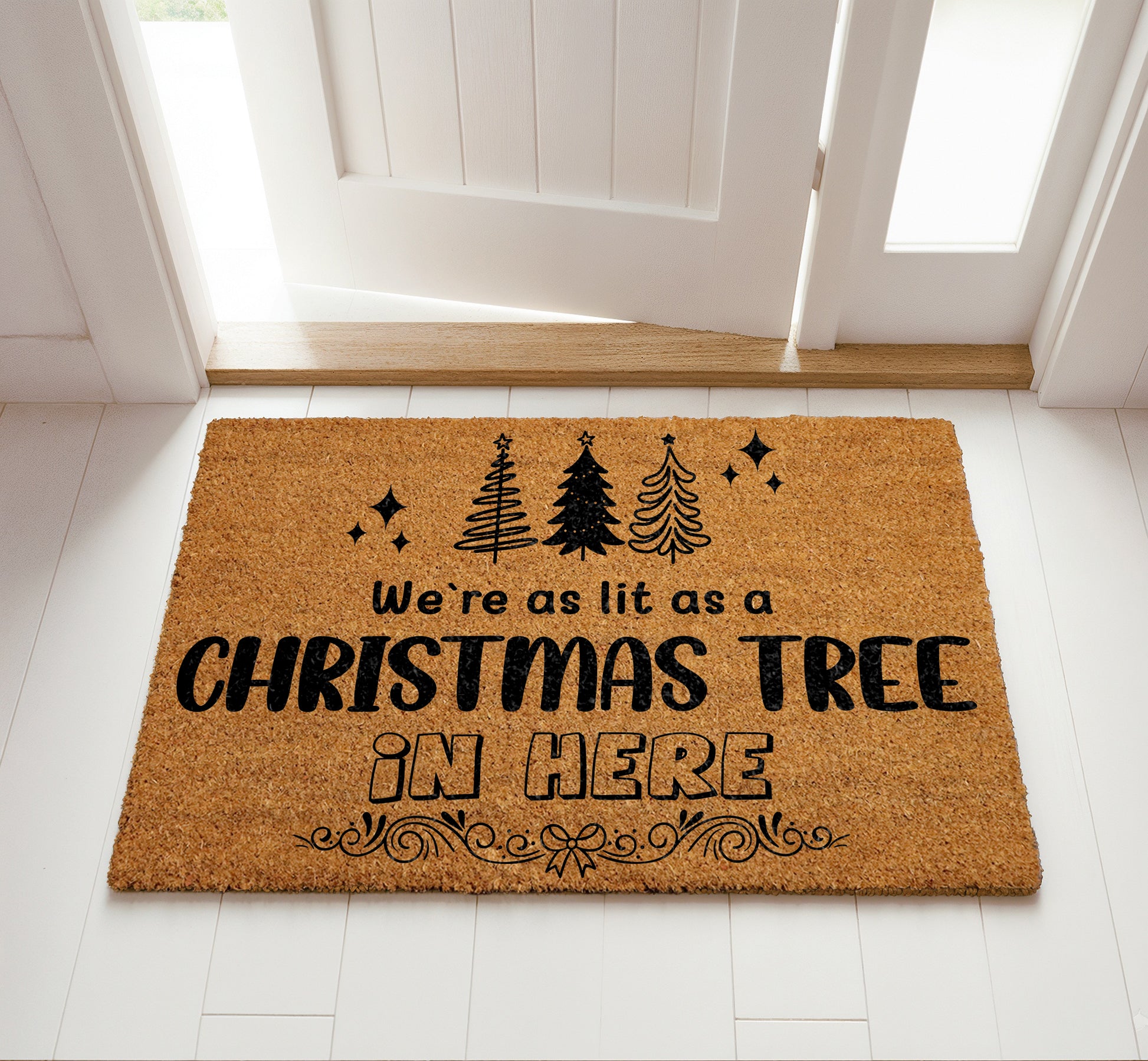 Light Up Your Entryway with our Festive Christmas Doormat!