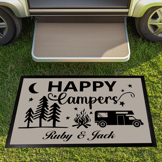 Custom RV Welcome Mat, Personalized Camping Doormat for Camper Home
