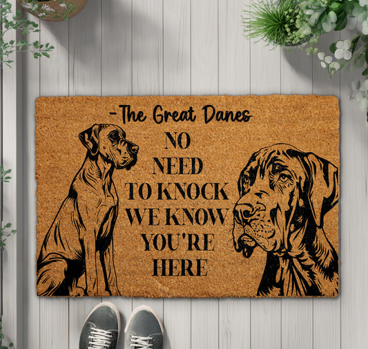 Great Danes Welcome: Funny Dog Doormat for Dog Mom/Dad