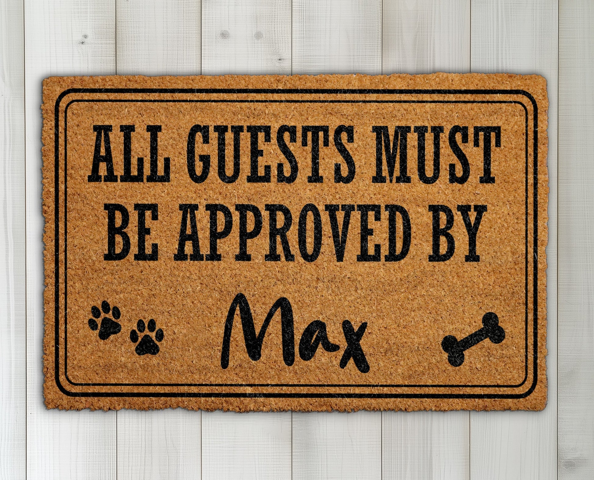 Custom Dog Name Doormat, Funny Dog Lover Housewarming Gift