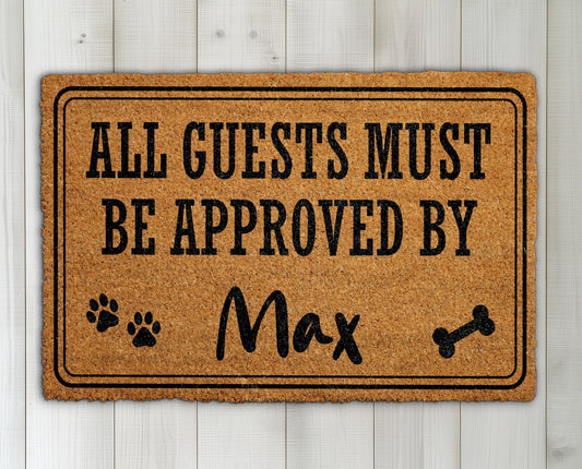 Custom Dog Name Doormat, Funny Dog Lover Housewarming Gift