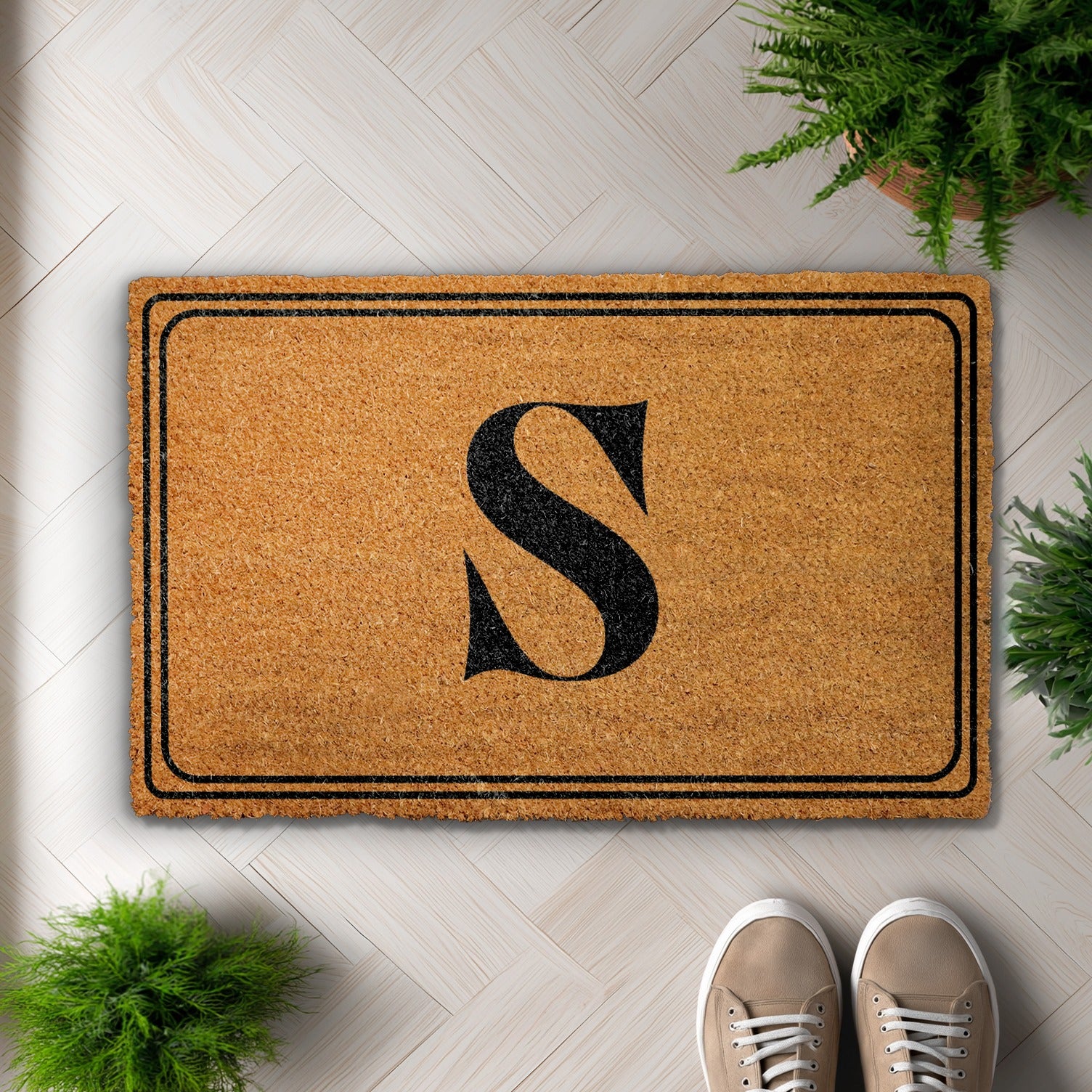 Custom Monogram Doormat, Personalized Home Decor, Family Front Porch Rug