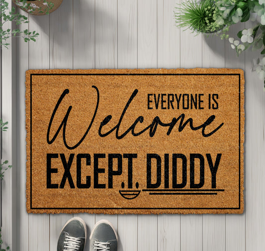 Rapper quote doormat, funny pop culture welcome mat, housewarming meme.