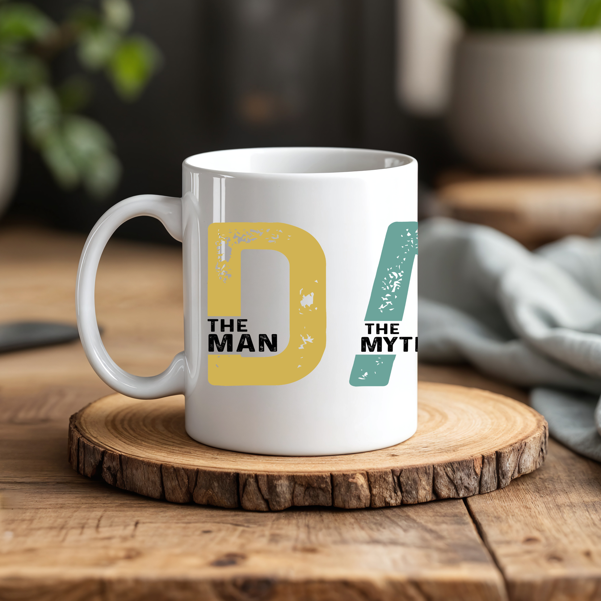 Myth Legend Dad Mug, Vintage Ceramic Tea Cup, Funny Gift
