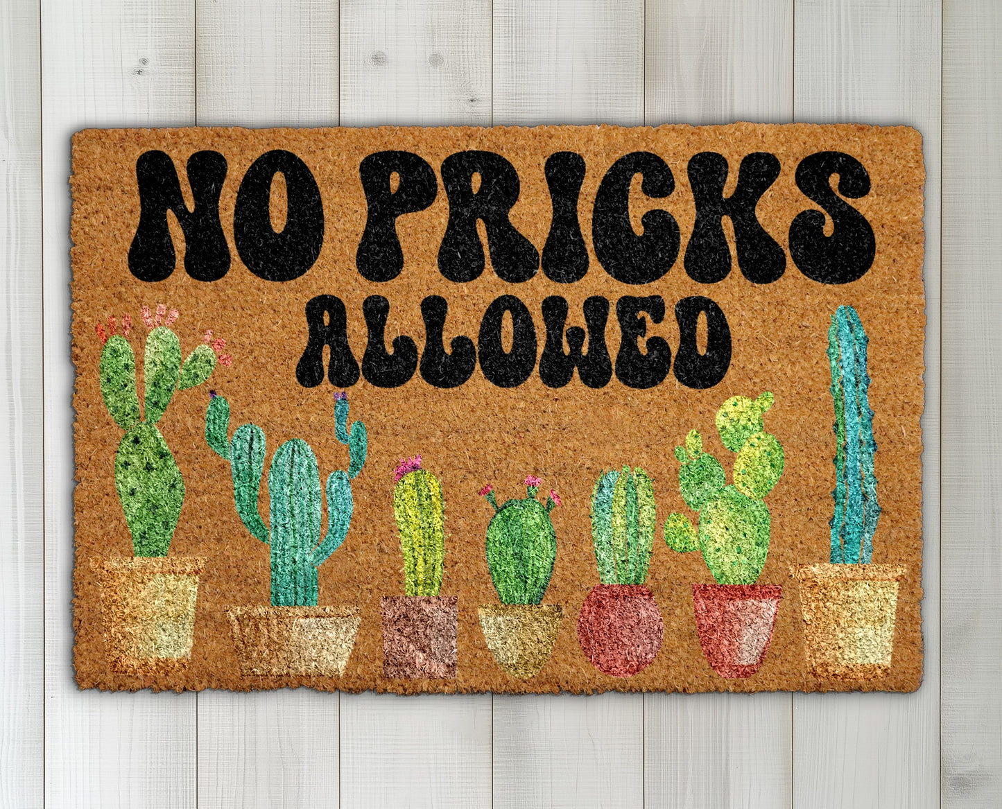 Snarky Cactus Doormat: A Funny Welcome for Cactus Lovers!