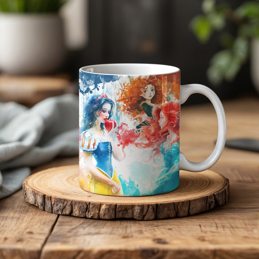 Charming Disney Princess Mug, Snow White & Merida Tea Cup