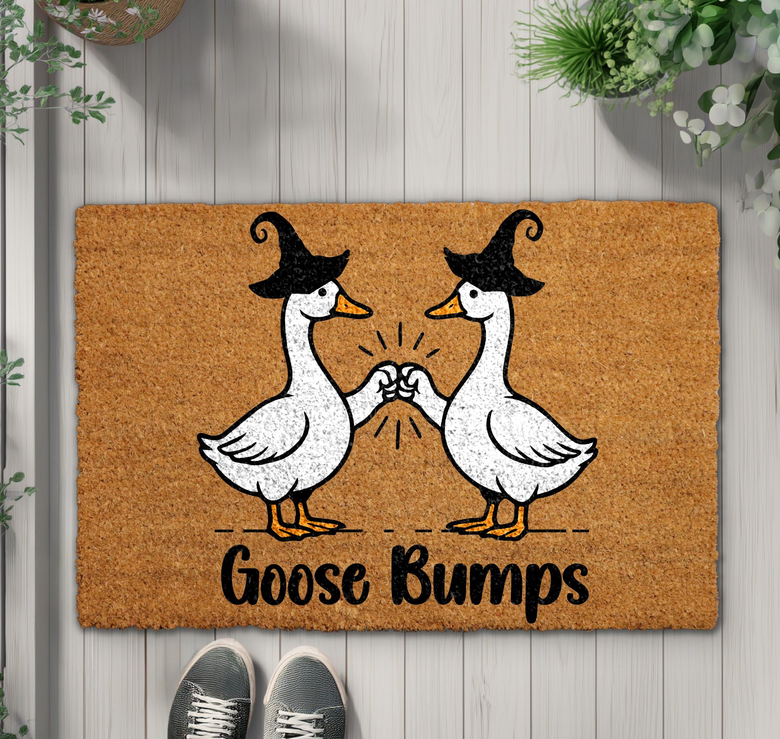 Transform Your Entryway with Witch Hat Silly Goose Fall Decor