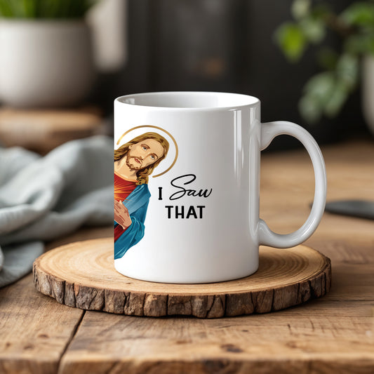 Sarcastic Christian Humor Mug, Biblical Joke Ceramic Cup, Faith Drinkware
