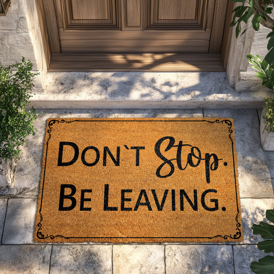 Humorous Welcome Mat, Rude Doormat - Unwelcome Visitors Floor Decor.